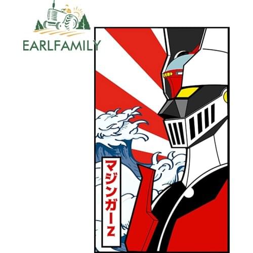 EARLFAMILY 13cm x 8cm For Mazinger Z Robot Car Stickers Anime Decals Creative Graphics Waterproof Scratch-Proof Vinyl Car Wrap