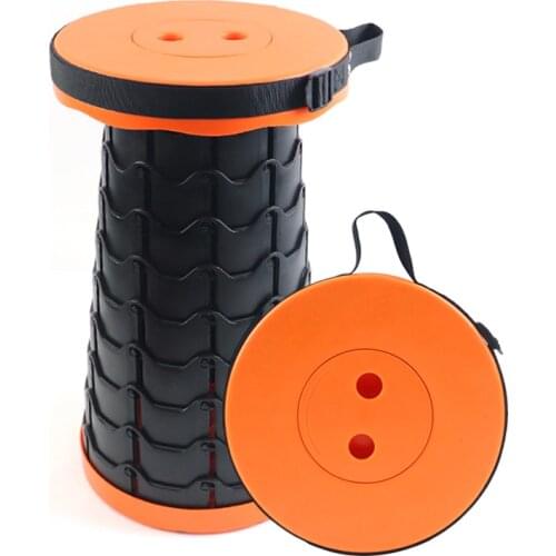 Retractable Round Folding Fishing Stools Portable Lightweight for Outdoor Travel