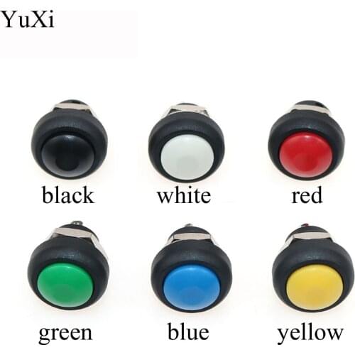 YuXi 2Pin Mini Switch 21*18MM 1A waterproof switch pbs33b 12v momentary Push button Switch reset Non-locking pbs-33b