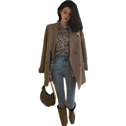 Chic Casaco Feminino 2021 Spring Autumn New Women Coat Blazer Windbreaker Loose Fashion Jacket Elegant Blazer Female Outerwear
