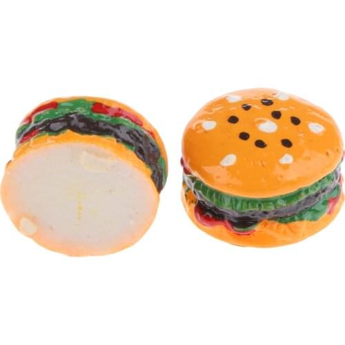 1/12 Scale 10 Pieces Mini Artificial Burgers Decorative Accessory of