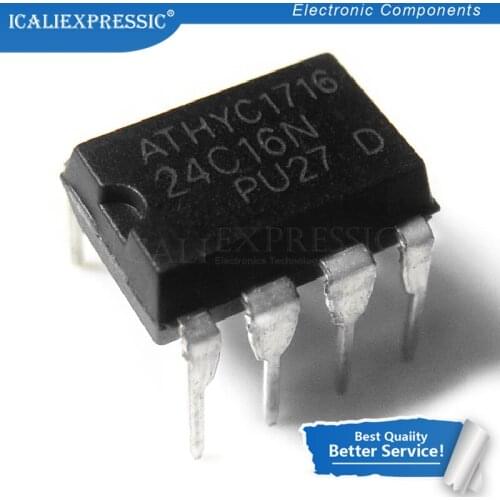 10PCS AT24C16 DIP 24C16 DIP8 AT24C16-PU27 DIP-8 original IC