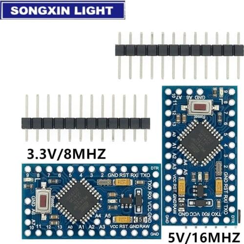 10pcs/lot Pro mini Atmega328P Pro Mini 328 Mini ATMEGA328 3.3V 8MHz Ch340g CP2102 FT232RL driver for Arduino Compatible Nano