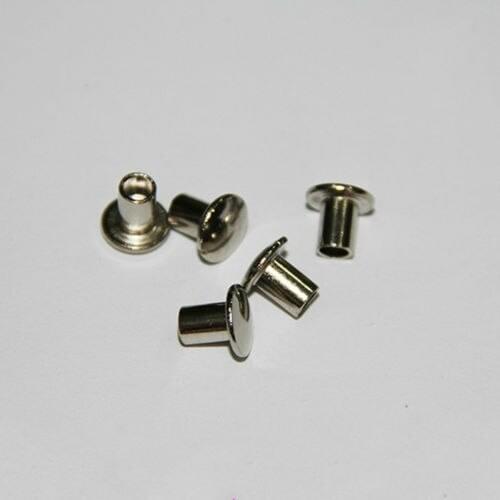 100Pcs M2.5 x 16mm Truss Oval Head Rivets Plate With Nickel Semi-hollow Rivet 2.5mm DIA