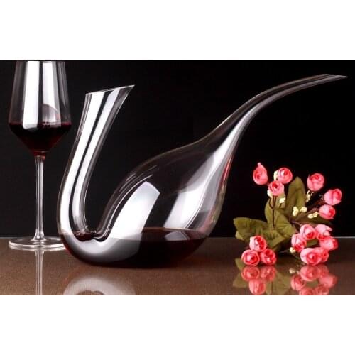 1500ML Mouth Blown Crystal Glass Chicken Wine Decanter Handmade Glass Red Wine Pitcher Aerator Barware Drinking Vessel Ornament