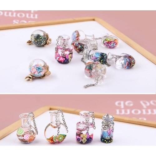 20pcs/lot color handmade glass decoration round/geometric shape earrings/necklace charms diy jewelry pendants accessory