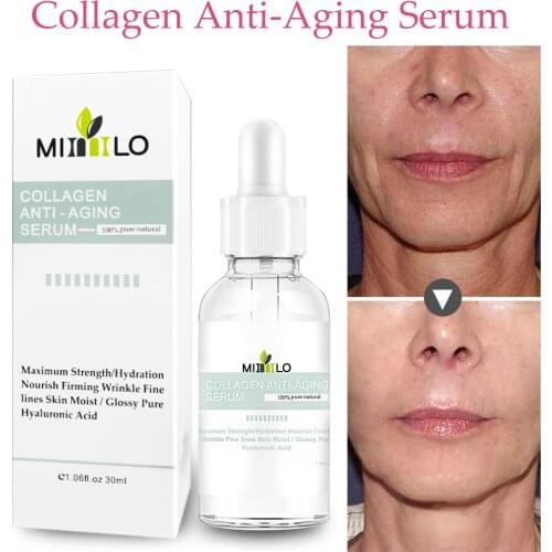 30ml Hyaluronic Acid Collagen Stock Solution Moisturizing Anti Wrinkles Aging Shrink Pores Lifting Firming Whitening Skin Serum