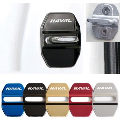 4pcs Car Door Lock Buckle Cover Auto Accessories Interior Protector For Haval H6 2021 H2 H7 H4 H9 F7 F5 Car Styling Stickers