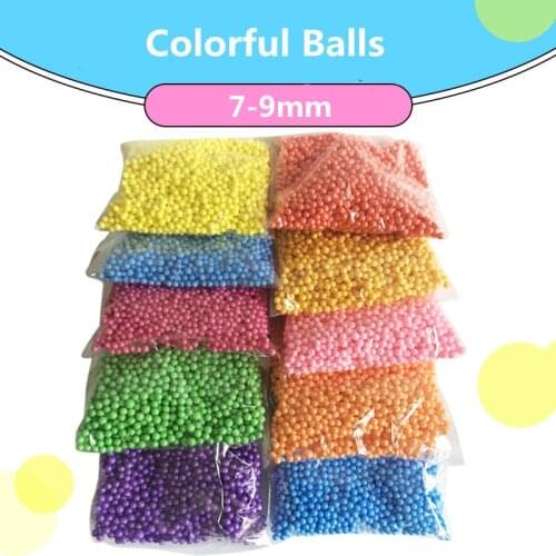 7-9mm Polystyrene Styrofoam Balls Bottle DIY Snow Mud Particles Accessories Slime Balls Small Tiny Foam Beads For Foam Filler