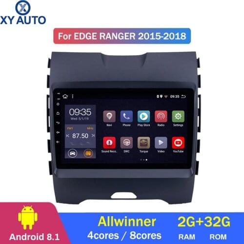 9 inch 2.5D IPS HD multi-touch screen Android8.1 2G RAM 32G ROM NAVI for Ford EDGE 2015-2018 with Bluetooth USB WIFI SWC