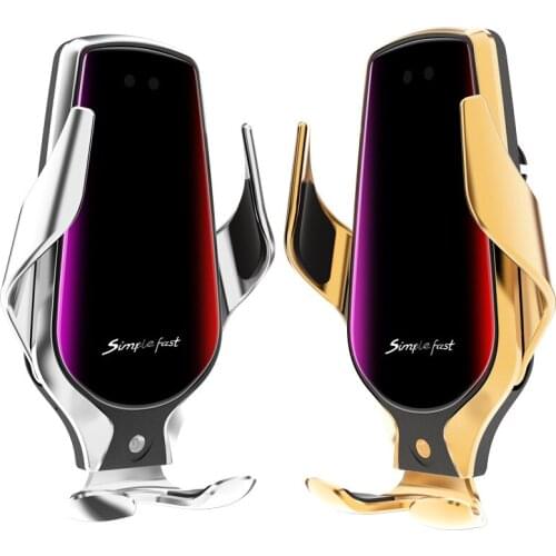 R3 Automatic Gravity Qi Wireless Car Charger Mount For IPhone 11 XS XR X 8 10W Fast Charging Phone Holder for Samsung S10 S9