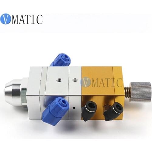 Free Shipping Single Cylinder Two Fluid Suction Adjustable ABS Double Liquid Dispensing Valve Double Rubber Mixing Valve 1: 1