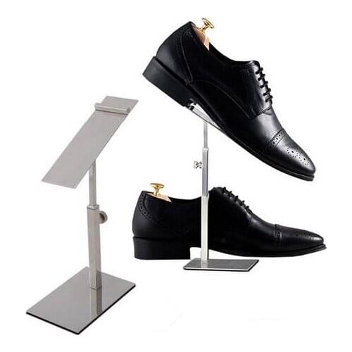 Free shipping high quality stainess steel shoe display stand women sandals holder high heel leather shoe display rack