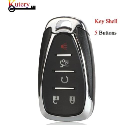 Kutery Remote Car Key Shell For Chevy Chevrolet Traverse Equinox Malibu Cruze Spark Camaro 2016-2019 5Buttons Key Cover Fob Case