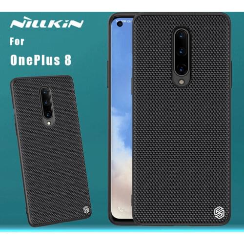 For Oneplus 8 7 7 pro 6T Case Nillkin 3D Textured Nylon Back Cover Soft Edge Ultra-Thin Phone Case for OnePlus 8 1+8