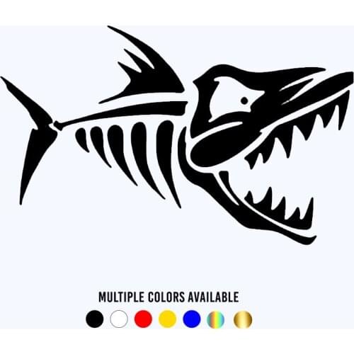 CK3239# fish reflective funny car sticker vinyl decal waterproof car auto stickers silver/ black for bumper rear window