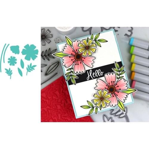 Mothers Day Sunflower Blooming Flower Cutting Dies Scrapbook Diary Decoration Stencil Embossing Template DIY Make Albums