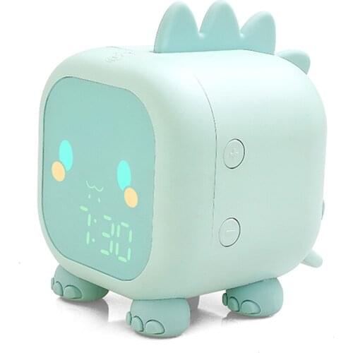 Kids Alarm Clock Cute Dinosaur Digital Alarm Clock for Kids Bedside Clock Childrens Sleep Trainier Wake Up Light Night Light
