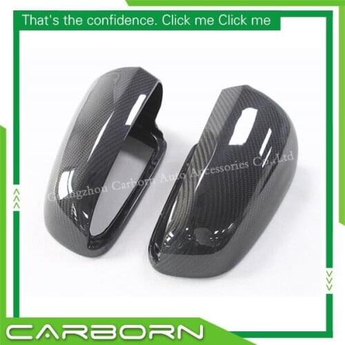 For Audi A4 B7 Replacement Style Carbon Fiber Mirror Cover Body Side Rear View Mirror Cover without turn light signal