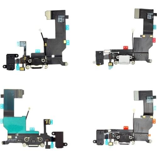 USB Charging Charger Port Dock Plug Connector With Microphone Mic Flex Cable Replacement Part For iPhone 4 4S 5 5S 6 6S 4.7"