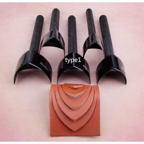 15/20/25/30/35/40/45mm Leather Craft Tools Half Round V Shaped Cutter Punch Tools Leather DIY Punching Tools