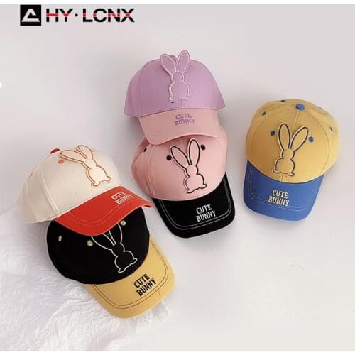 Korean Child Spring Cotton Breathable Sun Caps Boys Summer Fashion Outdoor Sports Cap Girls Cartoon Decorative Baseball Caps