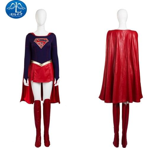 Supergirl costume Carnival cosplay party fancy costumes TV show Supergirl cosplay suit superhero costume jumpsuit custom made