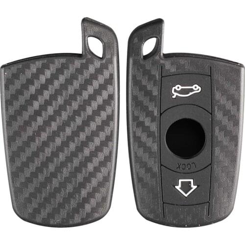 Kutery Replacement Carbon Fiber Silicone Remote Car Key Cover For BMW E90 E60 E70 E87 3 5 6 Series M3 M5 X1 X5 X6 Z4 Protection