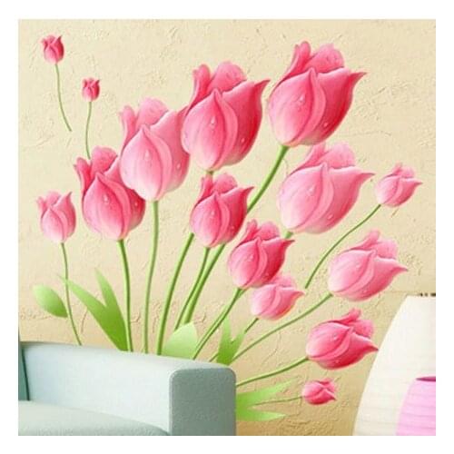 Sweet romance tulip married mural Picture For Girl Sweet Romance Tulip Married Background Of The Sitting Room Bedroom Mural Can
