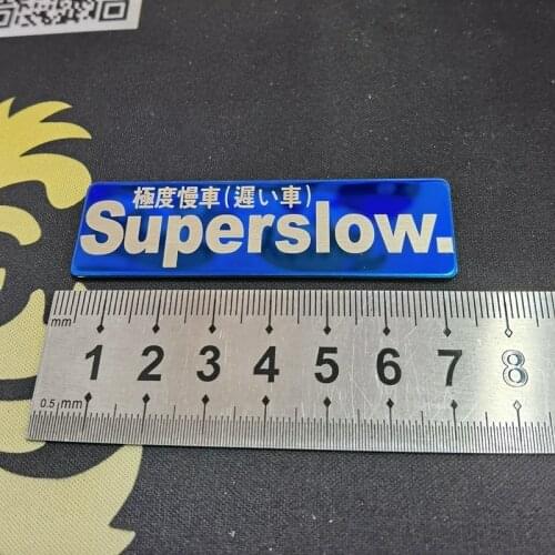 XY 70mmx20mm Slow Creative Stainless Steel car stickers for Motor Vehicle Motorbike Exterior Accessories Self Adhesive