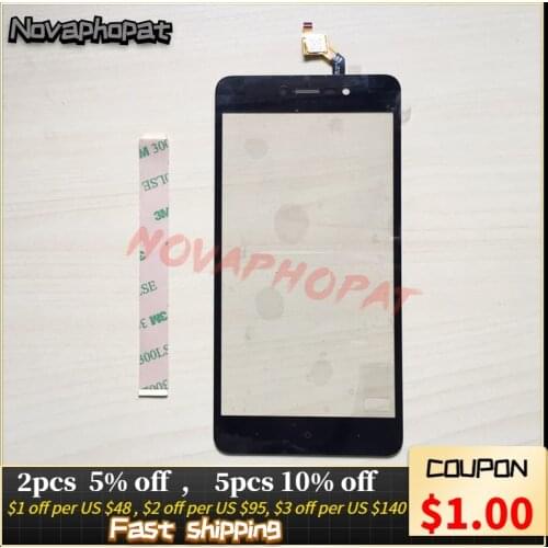 Novaphopat 5.5 inch Black/Golden/white Touchscreen For BQ BQ-5591 BQ 5591 Jeans Touch Screen Digitizer Glass Sensor Panel