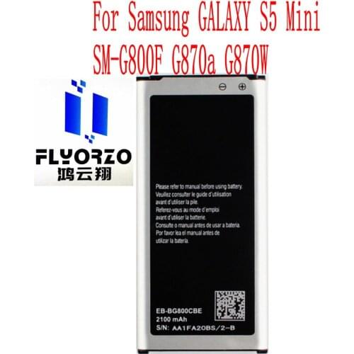 New High Quality 2100mAh EB-BG800CBE Battery For Samsung GALAXY S5 Mini SM-G800F G870a G870W Mobile Phone