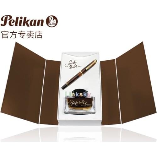 Pelikan Special Edition Tradition M205 Moonstone Fountain Pen, Includes Bottle of Edelstein Moonstone Ink, Smoky, 1 Set