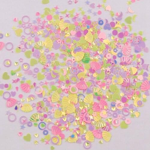 Christmas Nail Sequins Mix Colorful 3D nail Glitter Tips Decoration Manicure DIY Nail Accessorie