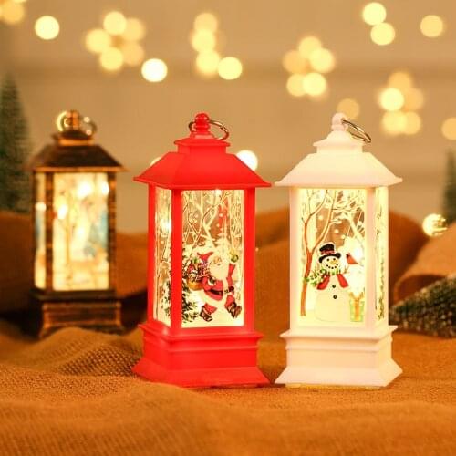 Christmas LED Lighthouse Santa Claus Snowman Xmas Elk Decor Xmas Table Decor Merry Christmas Light For Home 2022 Kids Favor
