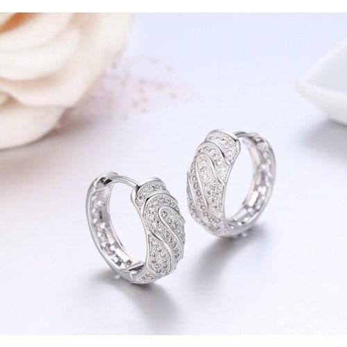 Full CZ Fingerprint Small Circles Loop Huggie Hoops Earrings For Women Child Girls Kids Gold Color Jewelry Oorbellen Aretes Aros