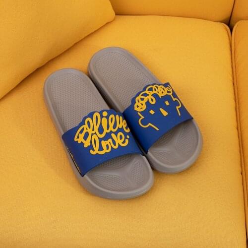 Male Fashion Cartoon Korean Version Thick Bottom Slipper Student Dormitory Bath Home Slipper Lady Men Slippers Mens Shoes