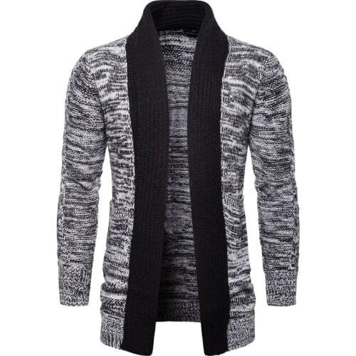 Good Quality Sweater Male Fashion New Arrival Autumn Mens Clothing Medium and Long Sknitted Sweater Jacket Cardigan 2XL