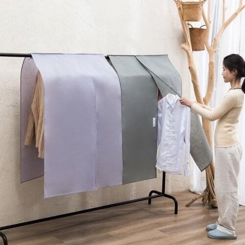 Solid Color Dust Cover Cloth For Household Clothes Closet Storage Dust Cover Three-dimensional Clothes Moisture-proof Bag 1 PC