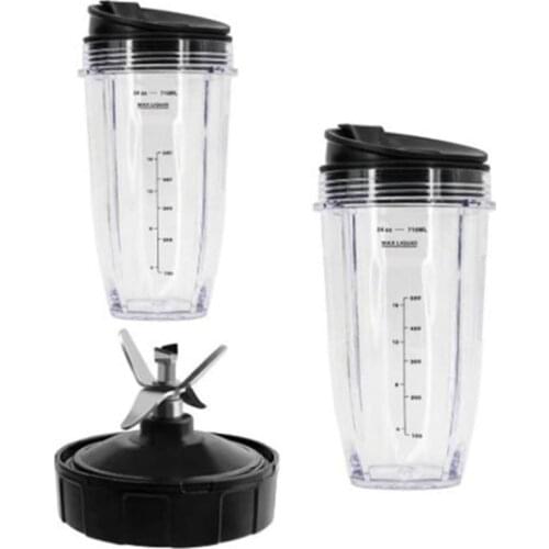 1Set Extractor Blades Replacement Part with 24OZ Cups for Ninja Fit for Nutri Ninja Auto IQ BL450-70 BL451-70,Etc