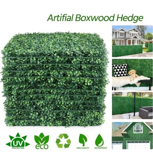 10/15/20pcs Hedge Panels Artificial Plants Privacy Fence Screen Faux Greenery Wall Backdrop Suitable for Outdoor Indoor Garde