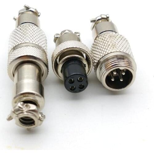 10sets (Male+Female) 4pin Aviation Plug GX12 12mm Panel Power Chassis adapter