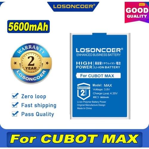 100% Original LOSONCOER 5600mAh MAX Battery For CUBOT MAX