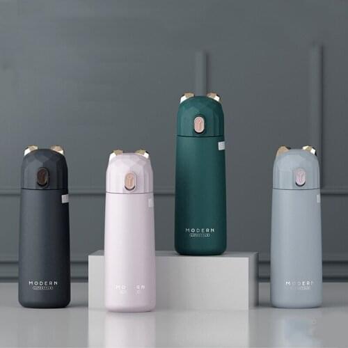 350ml Modern Bear Insulation Cup Cute Animal Bullet Water Cup Male and Female Student Sports Cup Delicate and Small Water Bottle