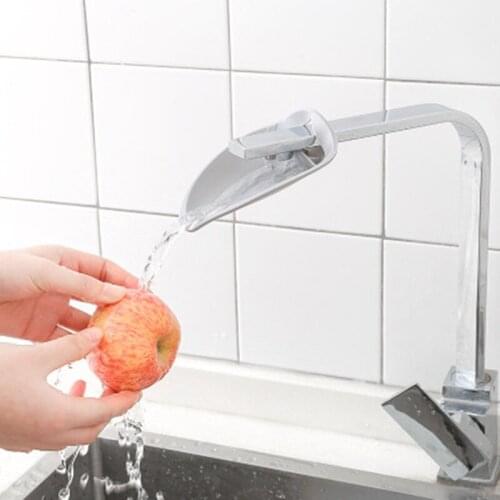 4@# Practical Silicone Faucet Extenders Kitchen Bathroom Water Tap Extension Lovely Water Faucets for Children Hand Washing