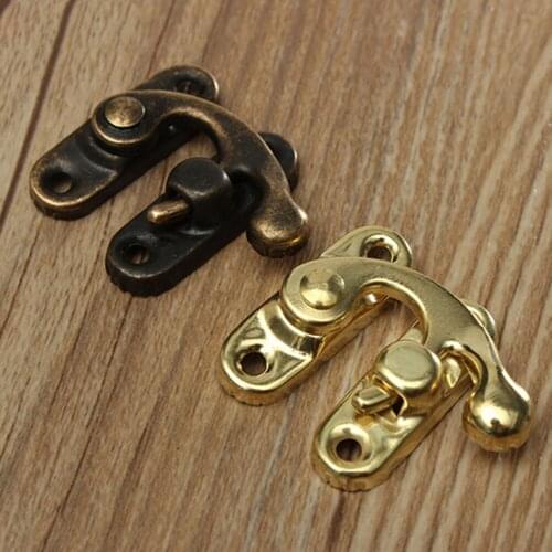 5pcs Antique Bronze Iron Padlock Hasp Hook Lock For Mini Jewelry Box With Screws For Furniture Hardware