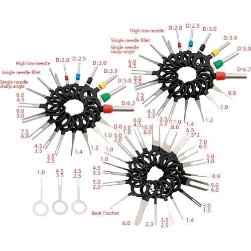 59 Pcs Terminal Removal Tool Kit For Car Pick Connector Crimp Pin Back Needle Car Disassembly Tool
