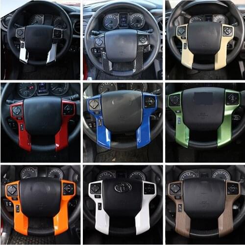 ABS 6 Colour For Toyota Sequoia 2014-2020 Car styling Car Steering wheel buttons Cover Stickers Car Accessories Interior Refit
