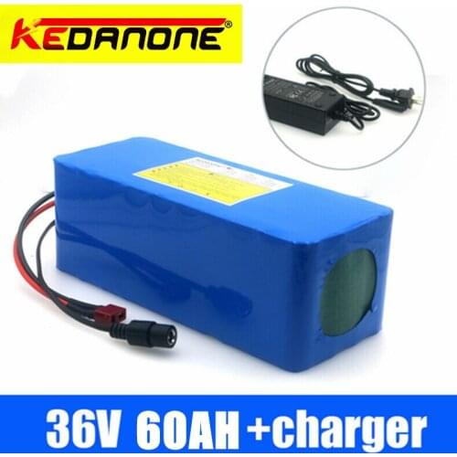 36V battery 10S4P 60Ah battery pack 500W 750W 1000W high power battery 42V 30000mAh Ebike electric bicycle BMS+42v charger