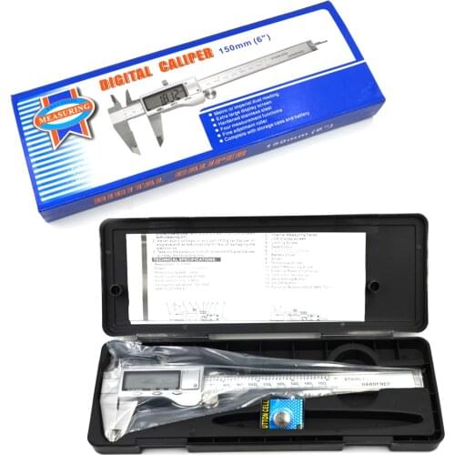 1Pc 0-150mm/6" Digital CALIPER VERNIER Electronic Micrometer Metal casing GAUGE Measuring